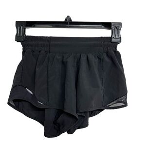 Lululemon Hotty Hot Black Mini Shorts Running Workout Athletic